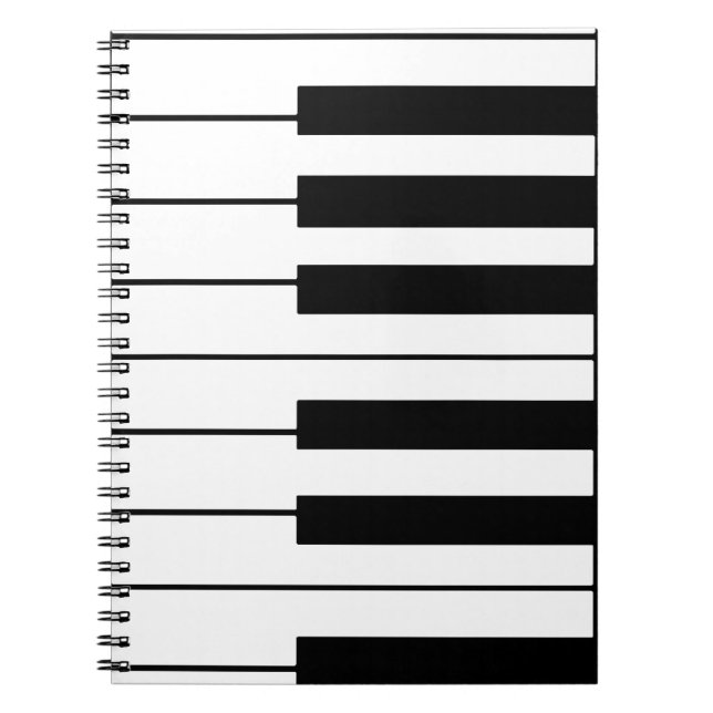 music-themed piano keys notebook (Front)