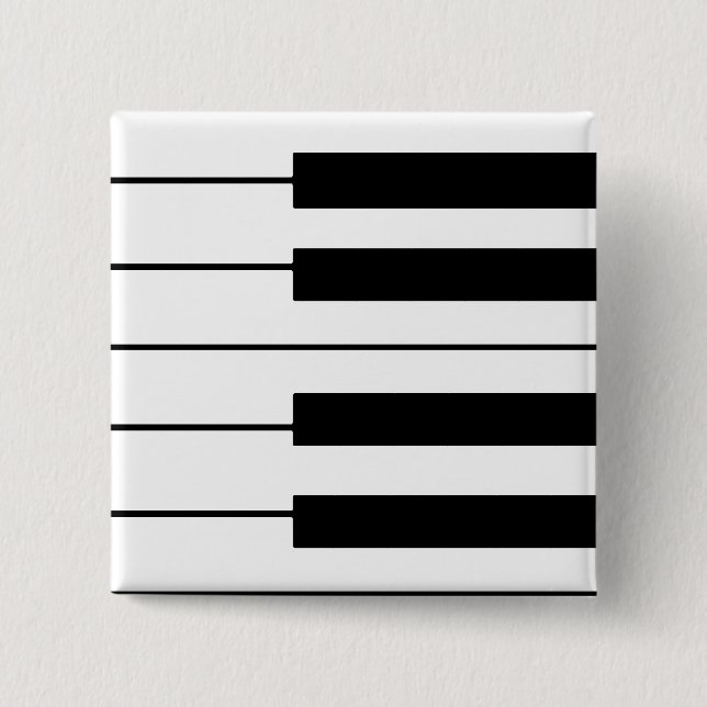 music-themed piano keys pinback button (Front)
