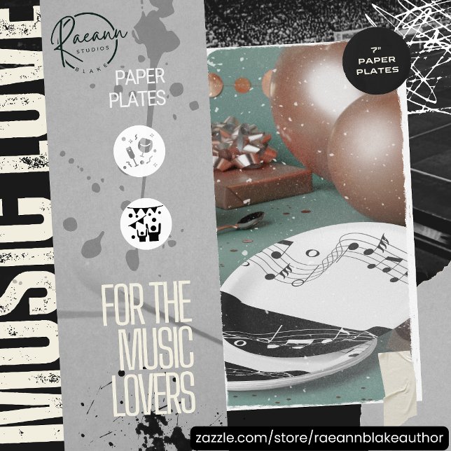 Music Themed Picnic & Party 7" Paper Plates (Creator Uploaded)