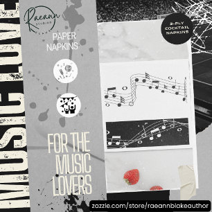 Music Themed Picnic & Party Cocktail Napkins