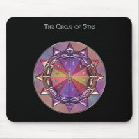 Music Theory Circle of Fifths Mandala Mouse Pad