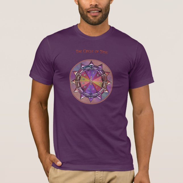 Music Theory Circle of Fifths Mandala T-Shirt (Front)