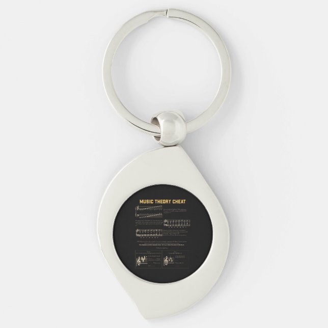 Music Theory Graphic Keychain (Front)