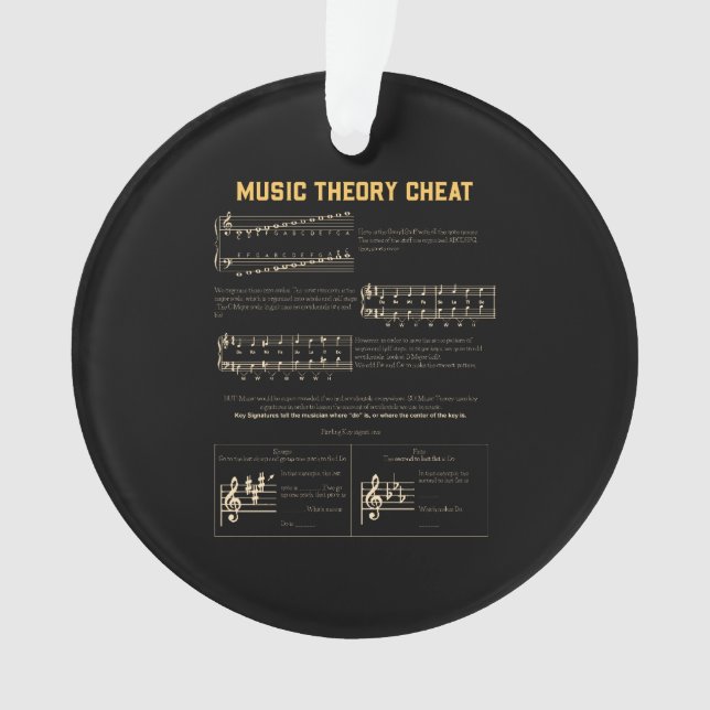 Music Theory Graphic Ornament (Front)