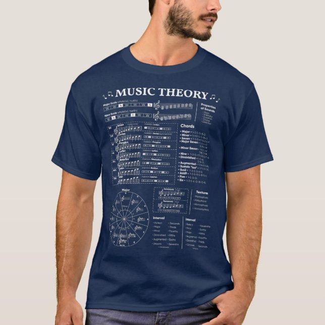 Music Theory Music Teacher Musician Learning T-Shirt (Front)