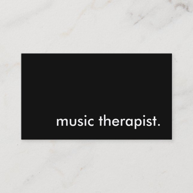 music therapist. business card (Front)