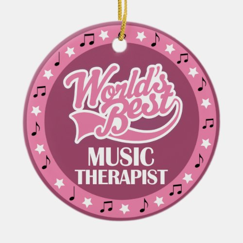 Music Therapist Gift For Her Ceramic Ornament