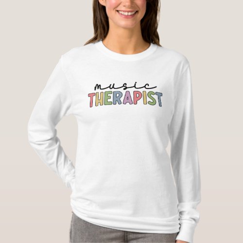 Music Therapist Retro Music Therapy Gifts T_Shirt