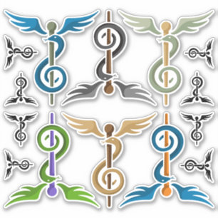 Music Therapy Icon Set Sticker