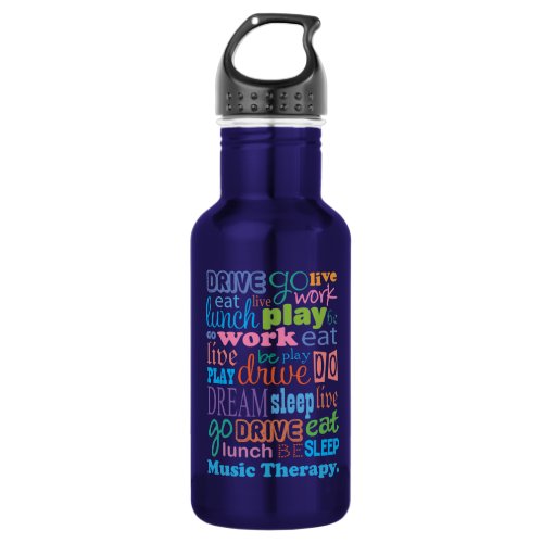 Music Therapy Music Therapist Water Bottle