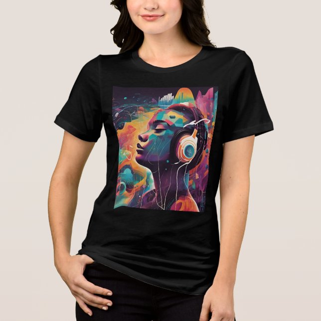 Music Therapy t-shirt  Tri-Blend Shirt (Front)