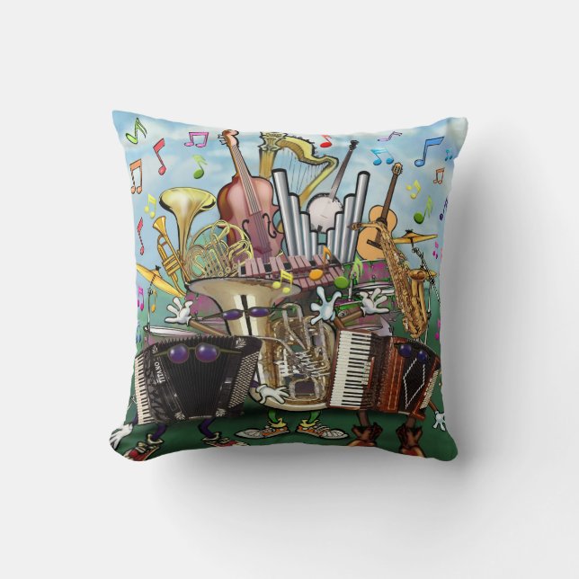 Music Throw Pillow (Front)