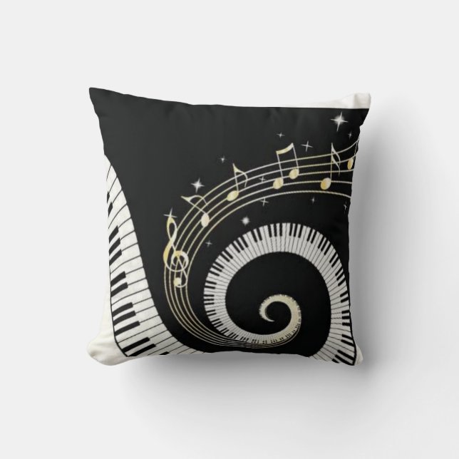 Music Throw Pillow (Front)