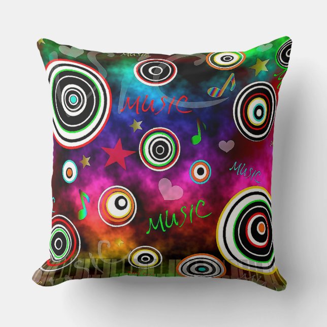 Music Throw Pillow (Front)