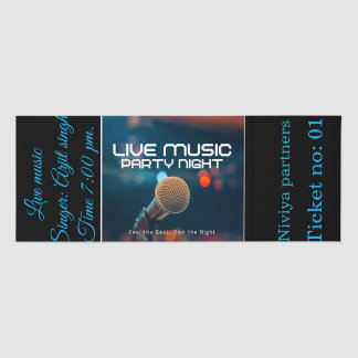 Music ticket. raffle tickets