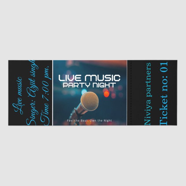 Music ticket. raffle tickets (Front)