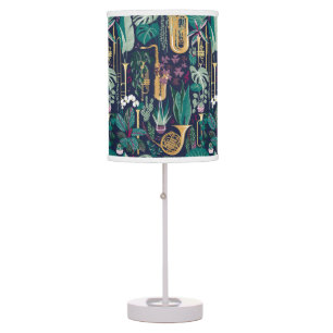 Music to my eyes // musical instruments and plants table lamp