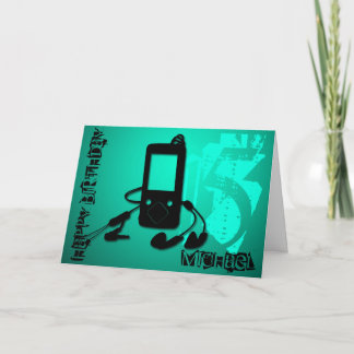 Music to the ears 15th Birthday personalized card