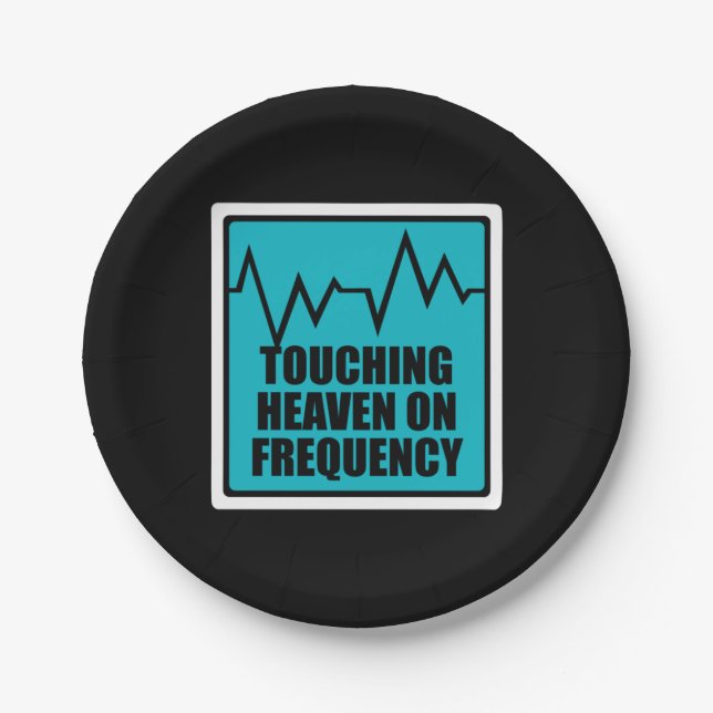 Music Touching Heaven On Frequency Paper Plates (Front)