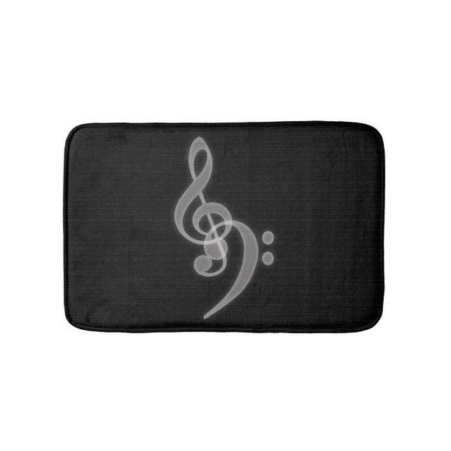 Music - Treble and Bass Clef Bath Mat (Front)