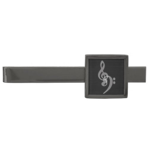 Music _ Treble and Bass Clef Black TIe Bar