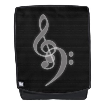 Music - Treble And Bass Clef Boldface Backpack by surfsprite at Zazzle