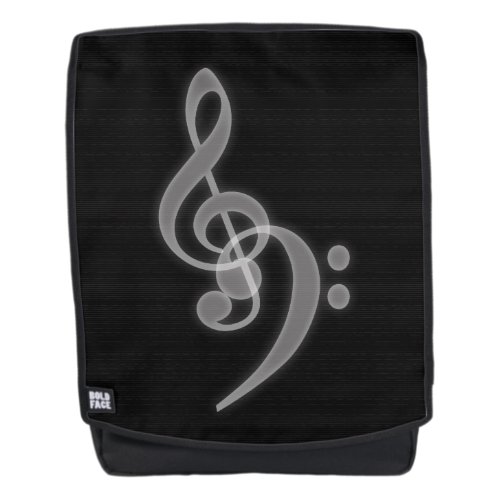 Music _ Treble and Bass Clef Boldface Backpack