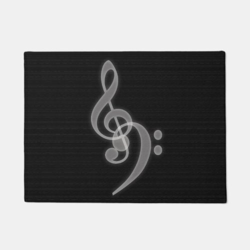 Music _ Treble and Bass Clef Doormat