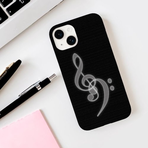 Music _ Treble and Bass Clef iPhone 14 Case