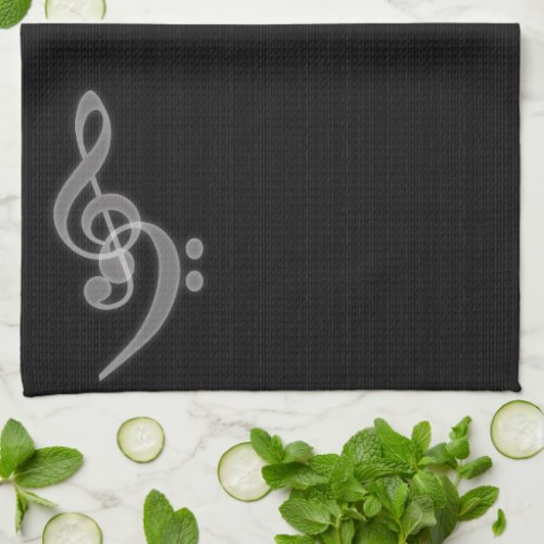 Music _ Treble and Bass Clef _ Kitchen Towels