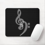 Music - Treble and Bass Clef Mouse Pad