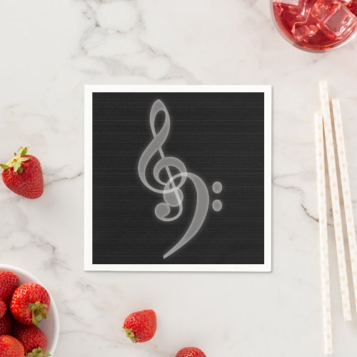 Music _ Treble and Bass Clef Party Napkins