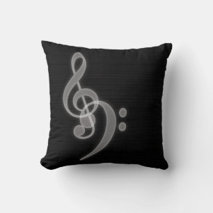 Music - Treble and Bass Clef - Pillow