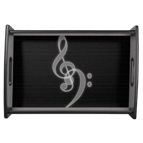 Music _ Treble and Bass Clef _ Serving Tray