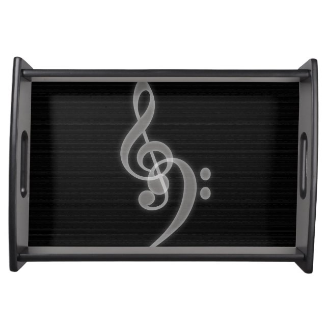 Music - Treble and Bass Clef - Serving Tray (Front)