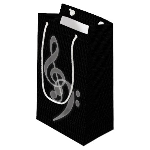 Music _ Treble and Bass Clef Small Gift Bag