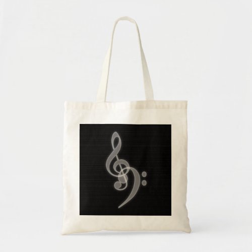 Music _ Treble and Bass Clef Tote Bag