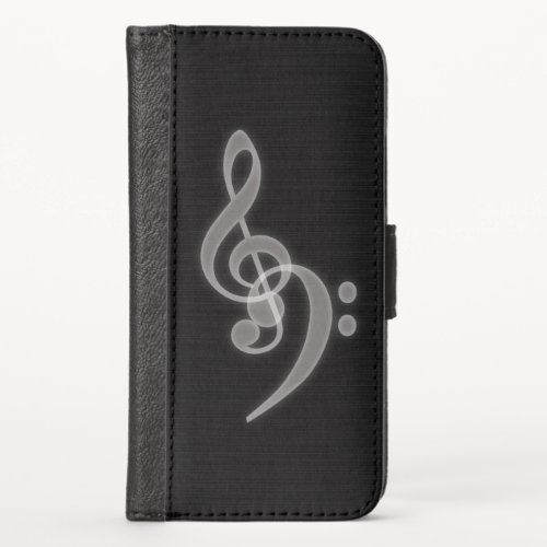 Music _ Treble and Bass Clef Wallet Case