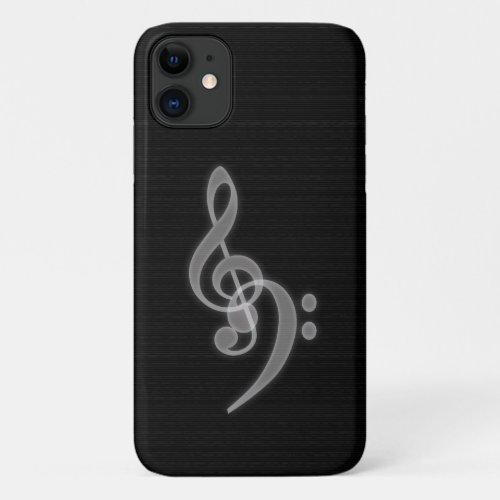 Music _ Treble Bass Clef Barely There iPhone 11 Case