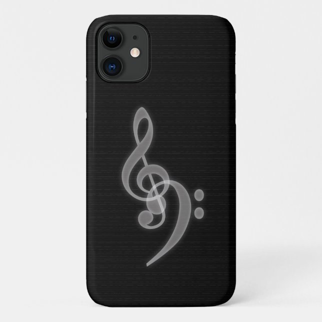 Music - Treble Bass Clef Barely There Case-Mate iPhone Case (Back)
