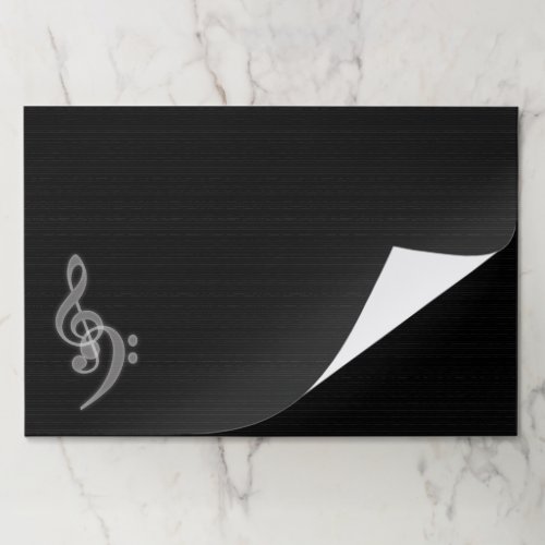 Music _ Treble Bass Clef Side Tearaway Placemats