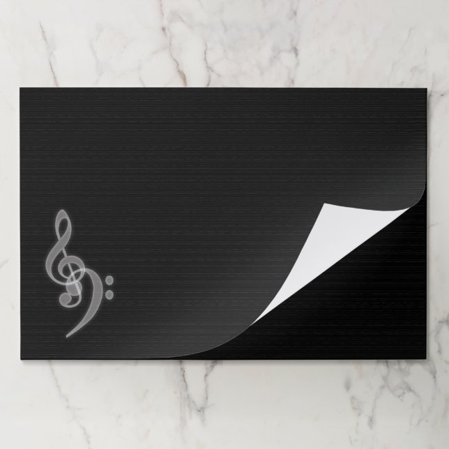 Music - Treble Bass Clef (Side) Tearaway Placemats (Folded)