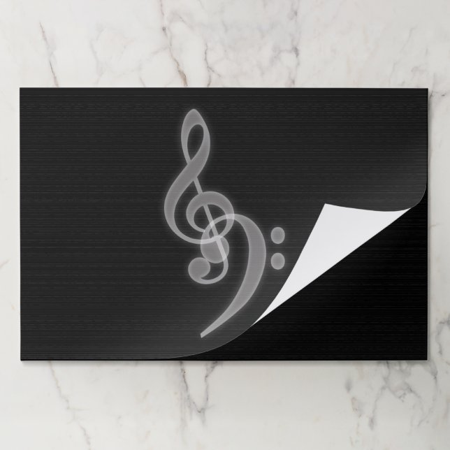 Music - Treble Bass Clef Tearaway Place Mats (Folded)
