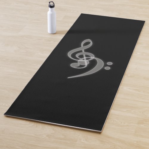 Music _ Treble Bass Clef Yoga Mat