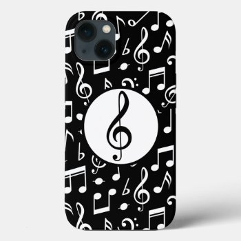 Music Treble Clef Iphone 13 Case by madconductor at Zazzle