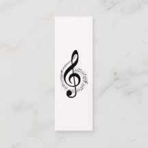 Music Treble Clef Chrome Personalized Mini