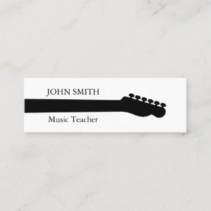 Music Treble Clef Chrome Personalized Mini Mini Business Card