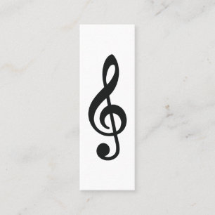 Music Treble Clef Chrome Personalized Mini Mini Business Card