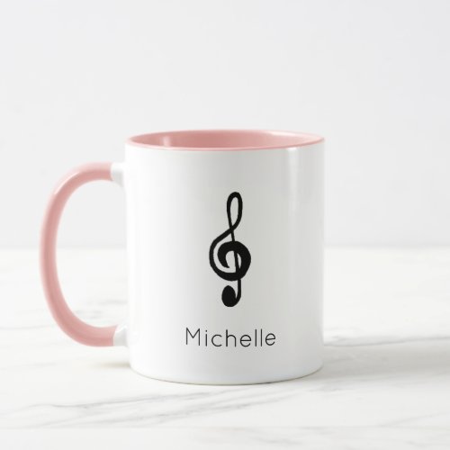 Music Treble Clef Cute Personalized Mug