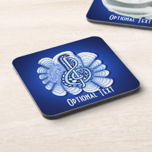 Music Treble Clef Decorative and Personalizable Beverage Coaster